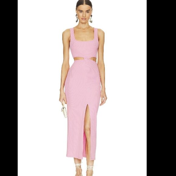 l*space Dresses & Skirts - L*space pink ribbed twist front skyler dress small